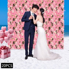 20* Artificial Flower Wall Panel Wedding Backdrop Event Party Flower Wall Panel
