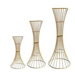 48″ Gold Reversible Trumpet Metal FLOWER STAND Centerpiece Pedestal Party Events