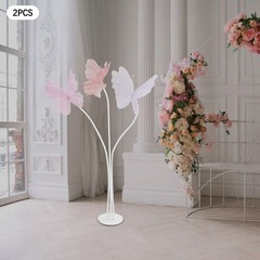 2 Pack Realistic Artificial Butterfly Decoration with Standing Base for Wedding