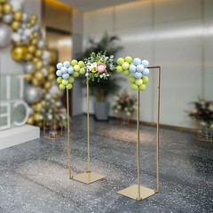 1×1.2M Golden Metal Wedding Arch Backdrop Stand kIT for Wedding Party Decoration