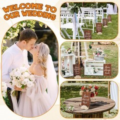 Sturdy 8 Pcs Wedding Aisle Signs – 11.8×7.9 Inches with Inspirational Quotes