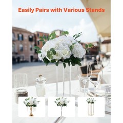 Uimoso 10pcs Fake Flower Balls for Wedding Centerpieces 17.7-Inch Arrangement