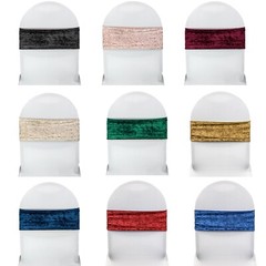 High Quality 4 Way Velvet Stretch Spandex Bands (Pack of 10), Chair Sashes