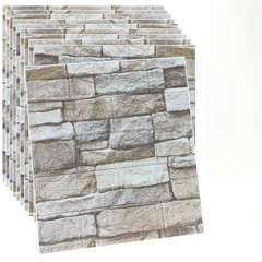 13.7 In. X 15 In. X 0.28 In. 3D Foam Thin Block Wall Panel for Home Wall Decor,