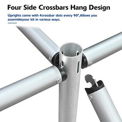Pipe and Drape Backdrop Stand,8ft x 10ft Backdrop Stand, Adjustable Metal Hea…