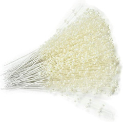 100 Stems Pearl Sticks Beading on Wire Stems for DIY Garland Bridal Wedding Pear