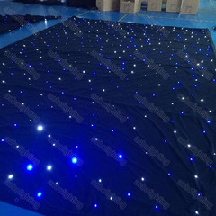 4x6M Blue/White Starlight Curtain LED Backdrop LED Star Cloth For Wedding Stage