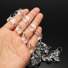 20m Wedding Supplies DIY Clear Acrylic Octagonal Bead Garland Chandelier Hanging
