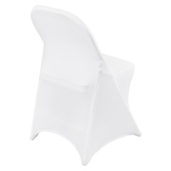 VEVOR 100PCS White Stretch Spandex Folding Chair Covers for Wedding Party Dining