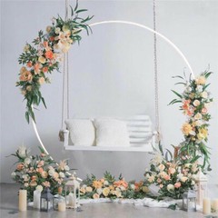 XXL Metal Round Backdrop Stand Wedding Archway Garden Arch Backyard Plant Trelli