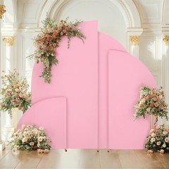 Backdrop Stand Set,Half Moon Shape Elastic Scalability Arch Backdrop Stand Cover