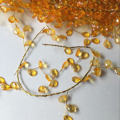 Acrylic Crystal Bead Flower Branch String Bridal Headdress Wedding Props Tiara