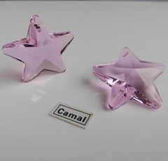 10PCS 29mm Star 6Color Crystal Prisms Pendants Bead SunCatcher Charms Ornament