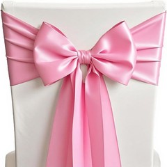50 Pink Chair Sashes Satin Bows for Wedding Birthday Party 50,