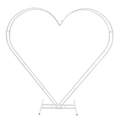 Metal Heart Shaped Wedding Arch Backdrop Stand White for Wedding Ceremony