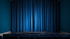 Blue Heavy Style Velvet Curtain 12ft H Drape Stage/Theater/Home Noise Thermal