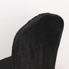 BLACK Crinkle Crushed Taffeta Banquet CHAIR COVER Party Wedding Events Decor
