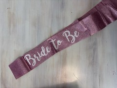 “Future Mrs” Wooden Hanging Sign & “Bride To Be” Pink Glitter Sash Bachelorette
