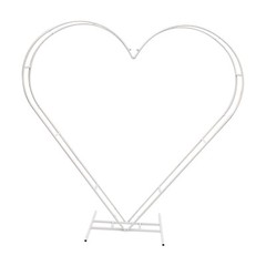 Metal Heart Shaped Wedding Arch Backdrop Stand White for Wedding Ceremony Decor!