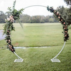 Round Backdrop Stand Metal Double Hoop Wedding Party Balloon Flower Arch Frame