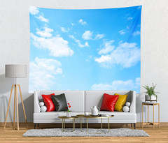 Light Blue Sky Tapestry 176×118 Inch for Bedroom Living Room Decor