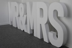 Lettering “Mr & Mrs” Letters 50-99cm Engagement Wedding Decoration Styrofoam