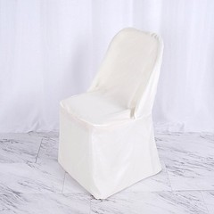 100 IVORY Polyester FOLDING CHAIR COVERS Wedding Party Banquet Event Decorations