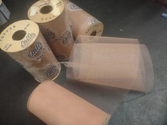 25 Yards Vintage Topper Tulle Net Ribbon, Cocoa Light Brown, Wedding Netting