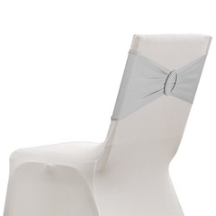 10 Pack Chair Sashes Stretch Chair Cover Band Bows Cover Band Light Gray