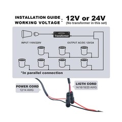 4 Pack 3w 12v Low Voltage In-ground Lights LED Landscape Light Waterproof IP6…
