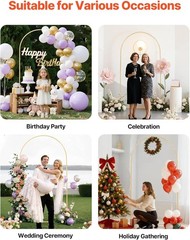 VEVOR Arch Backdrop Stand Metal Arch Backdrop Stand 6.6 x 3.3 ft for Wedding