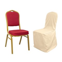 50 Beige Polyester BANQUET CHAIR COVERS Wedding Party Reception Decorations
