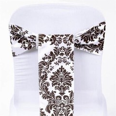 75 pcs Damask Flocking CHAIR SASHES Bow Ties Wedding Party Event Decorations