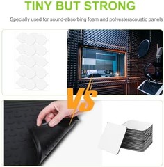 150Pcs Double-Sided Adhesive Tape for Acoustic Sound Proof Foam Panels, Removabl