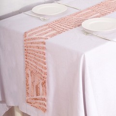 5 Sequined Geometric Design Tulle CHAIR SASHES Party Events Decorations Supplies