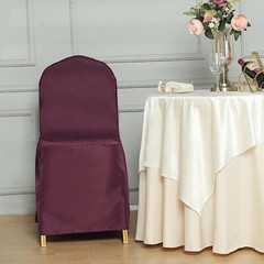 50 Burgundy POLYESTER BANQUET CHAIR COVERS Wholesale Wedding Party Decorations