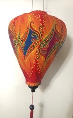 20” AUTHENTIC VIETNAMESE SILK LANTERN — Garlic Umbrella