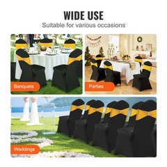 VEVOR 30/4/50PCS Stretch Spandex Folding Chair Covers for Wedding Party Dining