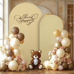 Khaki Arch Backdrop Covers – 7.2FT, 6FT Spandex Fitted Wedding Arch Stand Cov…