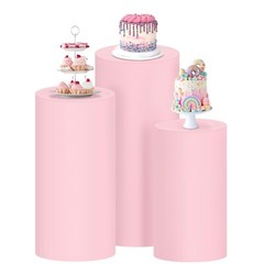 Socomi Cylinder Pedestal Stand Covers Spandex Flexible Display Box Stand Cove…