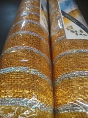 2 Rolls Deco Mesh 21″ Genuine Craig Bachman 30Ft Metallic Gold & Silver Foil