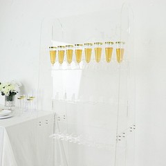 Clear 5 ft Acrylic 5-Tier Wine Glass Rack Champagne Flute Holder Stand Party