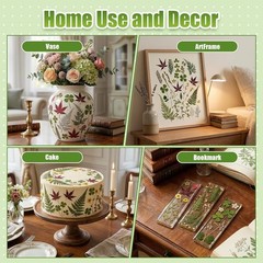 110+ Pcs Dried Flowers Leaves for Crafts, Real Pred Flowers Dry Leaves