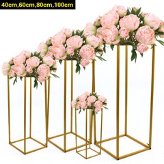 Gold Metal Flower Stand Pedestal Centrepiece Wedding Party Decor Plinths Rack
