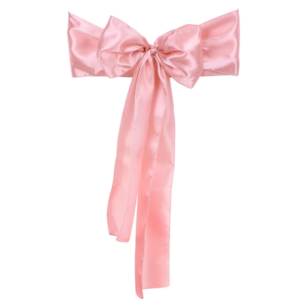 10Pcs 7″x108″ Satin Chair Sashes Ties Chair Bows Decorative Ribbon Rose Gold