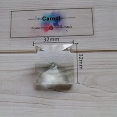 15pcs 32mm/1.25inch K9 Faceted Square Crystal Pendant Prism Bead 4 holes Lamp