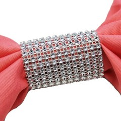 YCC Linens – 50 Pack of Dazzling Diamond Rhinestone Chair Sash Slips for wedding