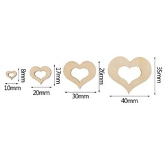 Wooden Mini Hearts/Stars/Round Wedding Table Spread Decor DIY Ornaments
