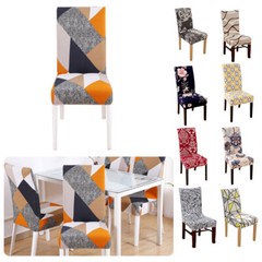 1/4pcs Spandex Stretch Chair Covers Printed Dining Room Seat Slipcovers Decor