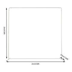 White Metal Backdrop Stand 2 × 0.5 × 2 m With Cloth Cover Wedding Arch